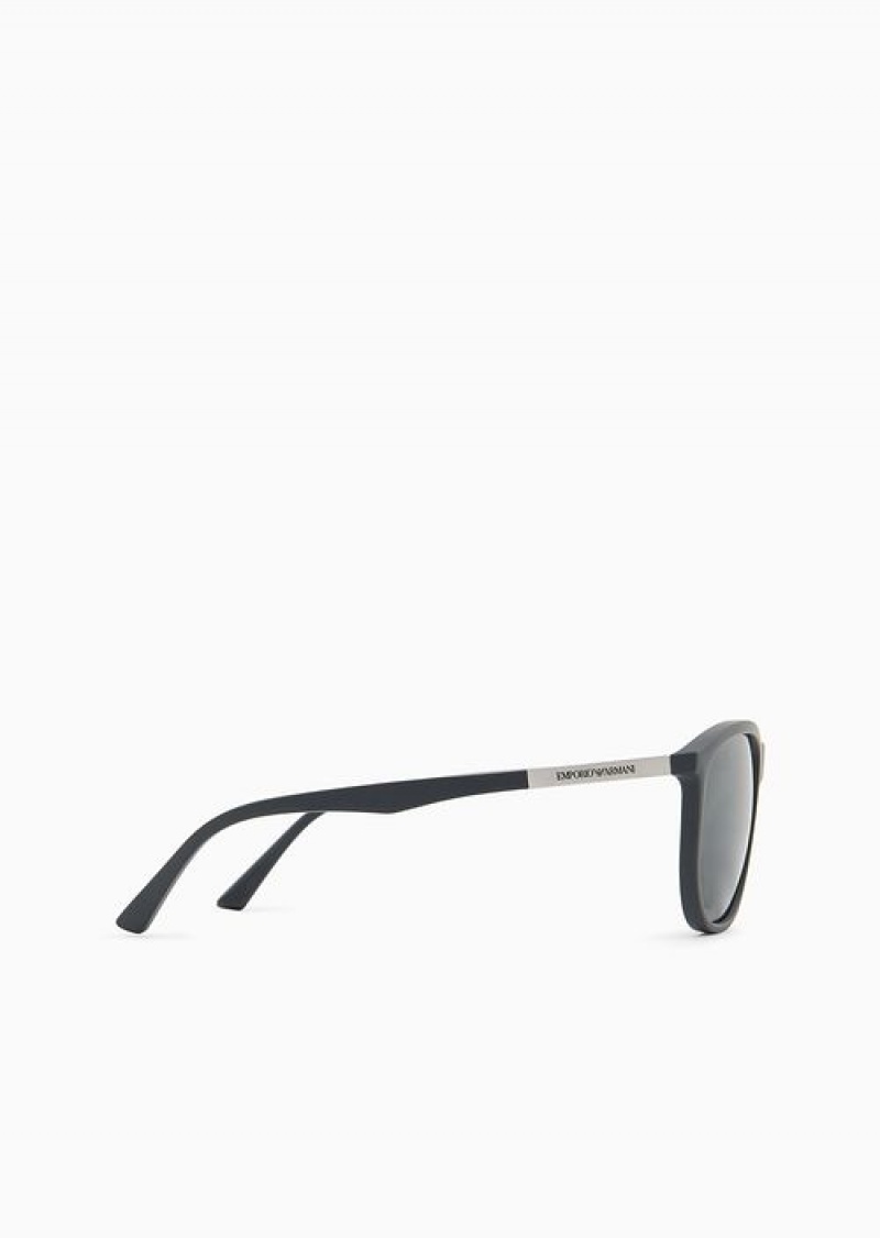 Grey Emporio Armani Men’s Pillow Sunglasses | EA-SN59450