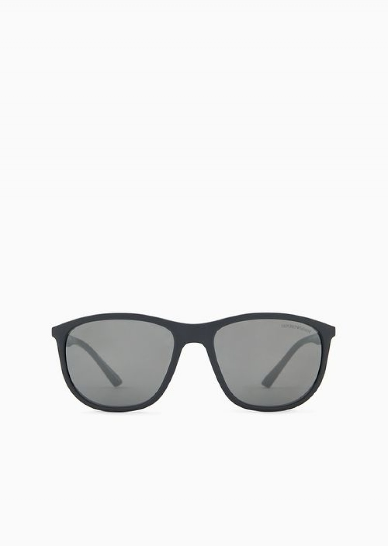 Grey Emporio Armani Men’s Pillow Sunglasses | EA-SN59450