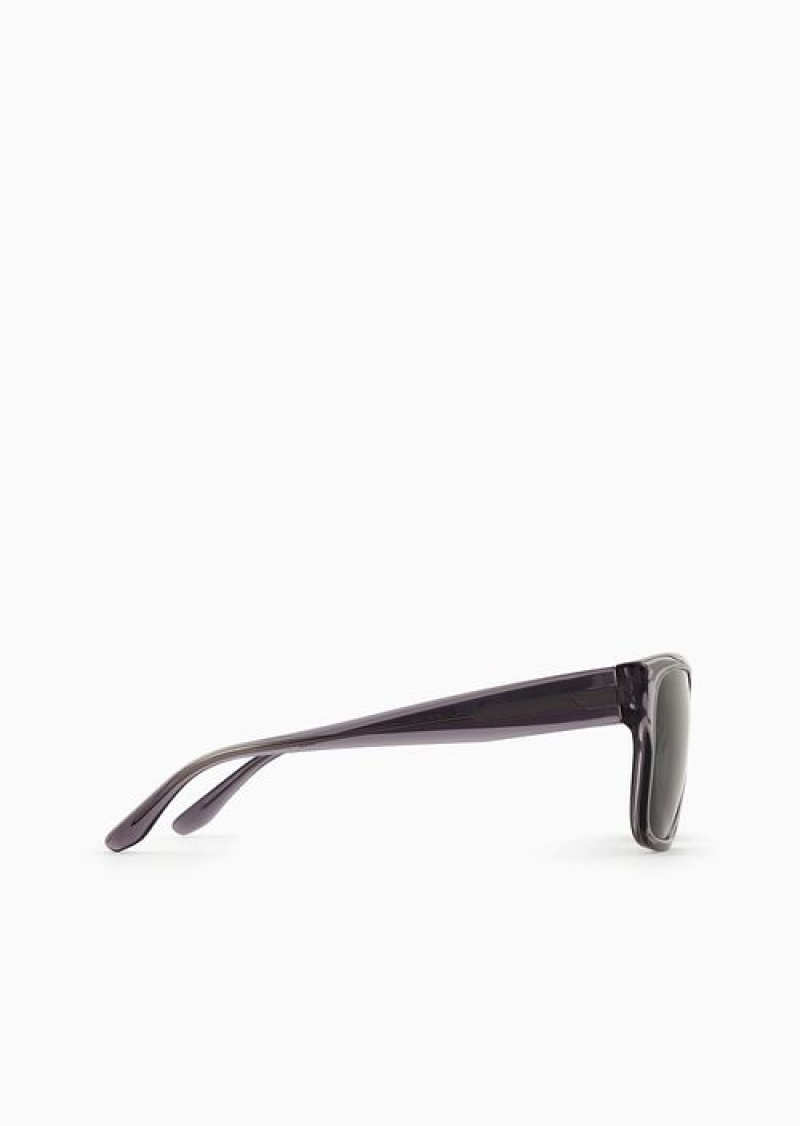 Grey Emporio Armani Men’s Pillow Sunglasses | EA-SN59461