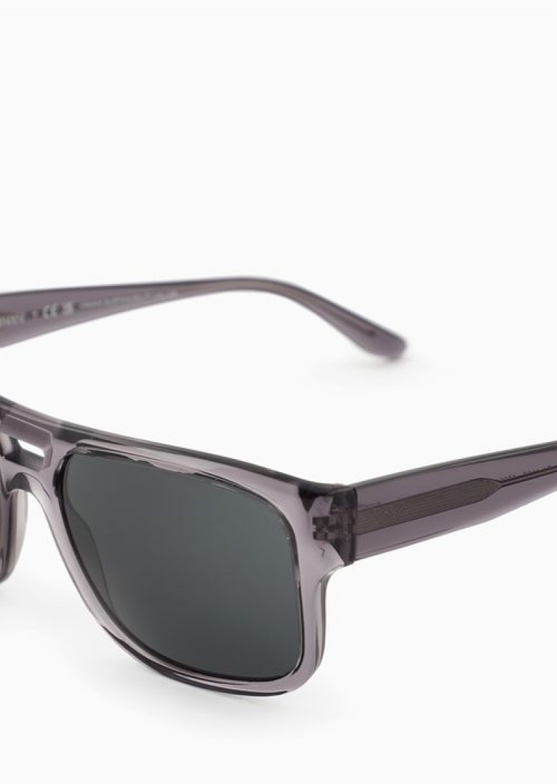 Grey Emporio Armani Men’s Pillow Sunglasses | EA-SN59461