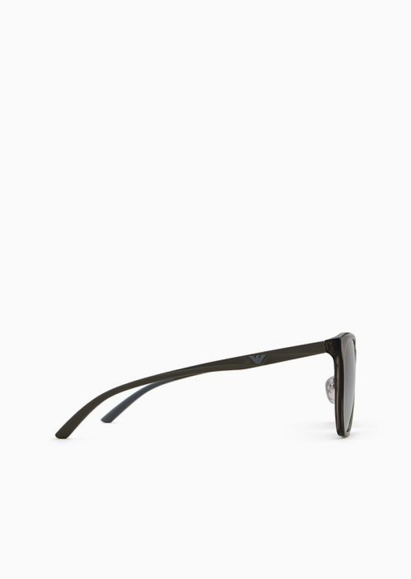 Grey Emporio Armani Men’s Square Sunglasses | EA-SN59427