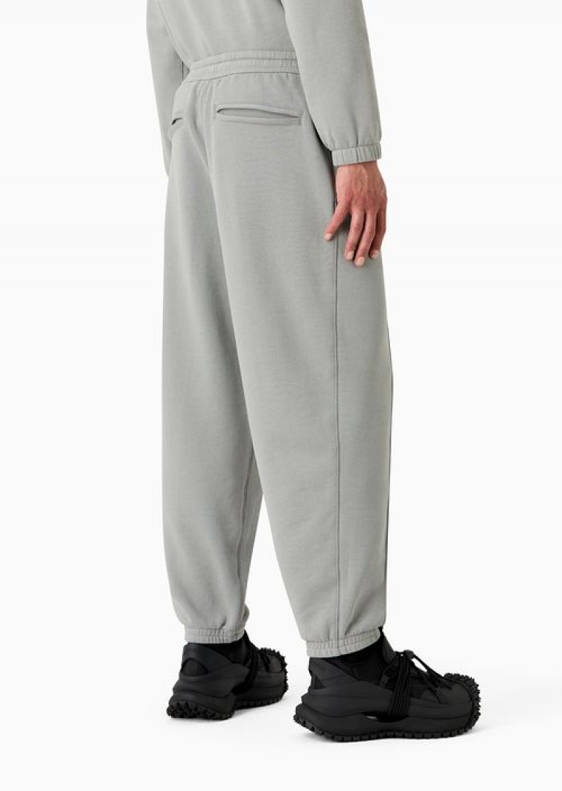 Grey Emporio Armani Soft-touch Jersey Joggers With Ribbing | EA-SN58396