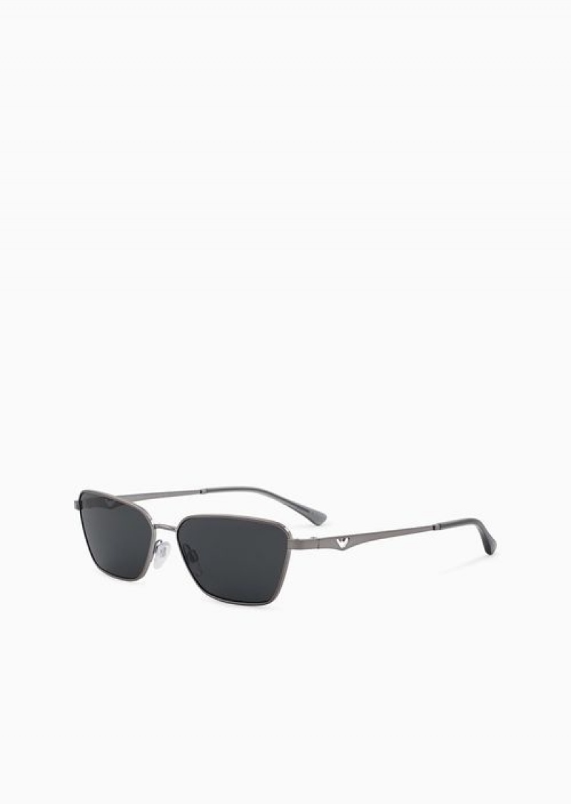 Grey Emporio Armani Women’s Pillow Glasses | EA-SN57743