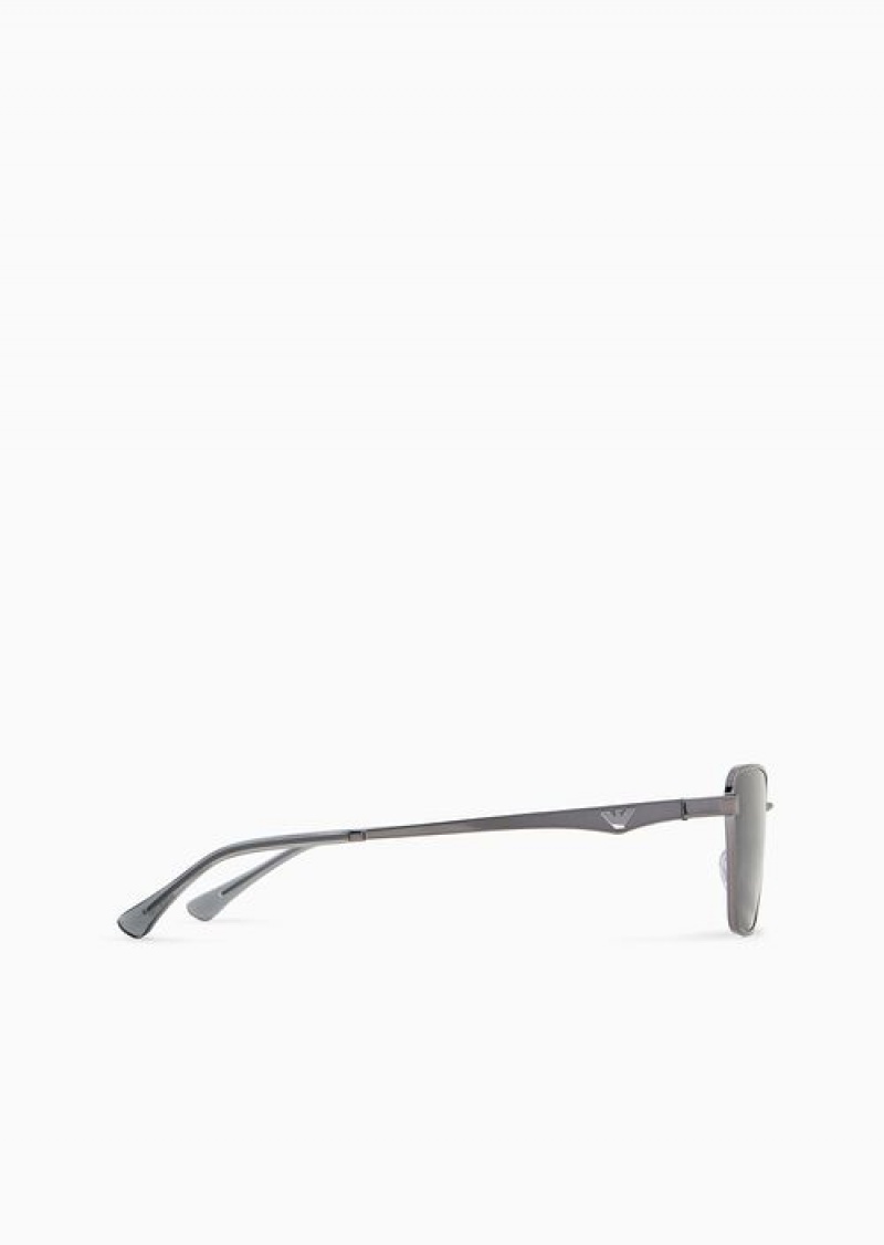 Grey Emporio Armani Women’s Pillow Glasses | EA-SN57743