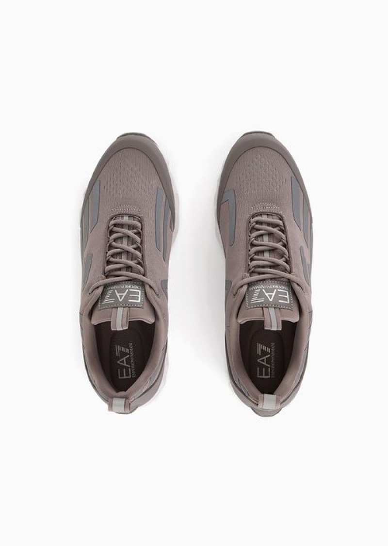 Grey Logo Emporio Armani Ultimate C2 Kombat Sneakers | EA7-SN59770