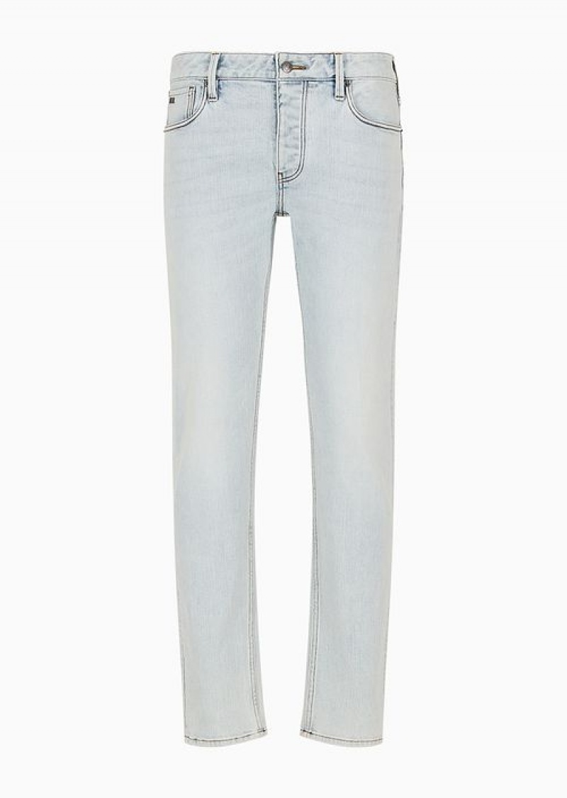 Light Blue Emporio Armani Slim Fit Jeans | EA-SN57998