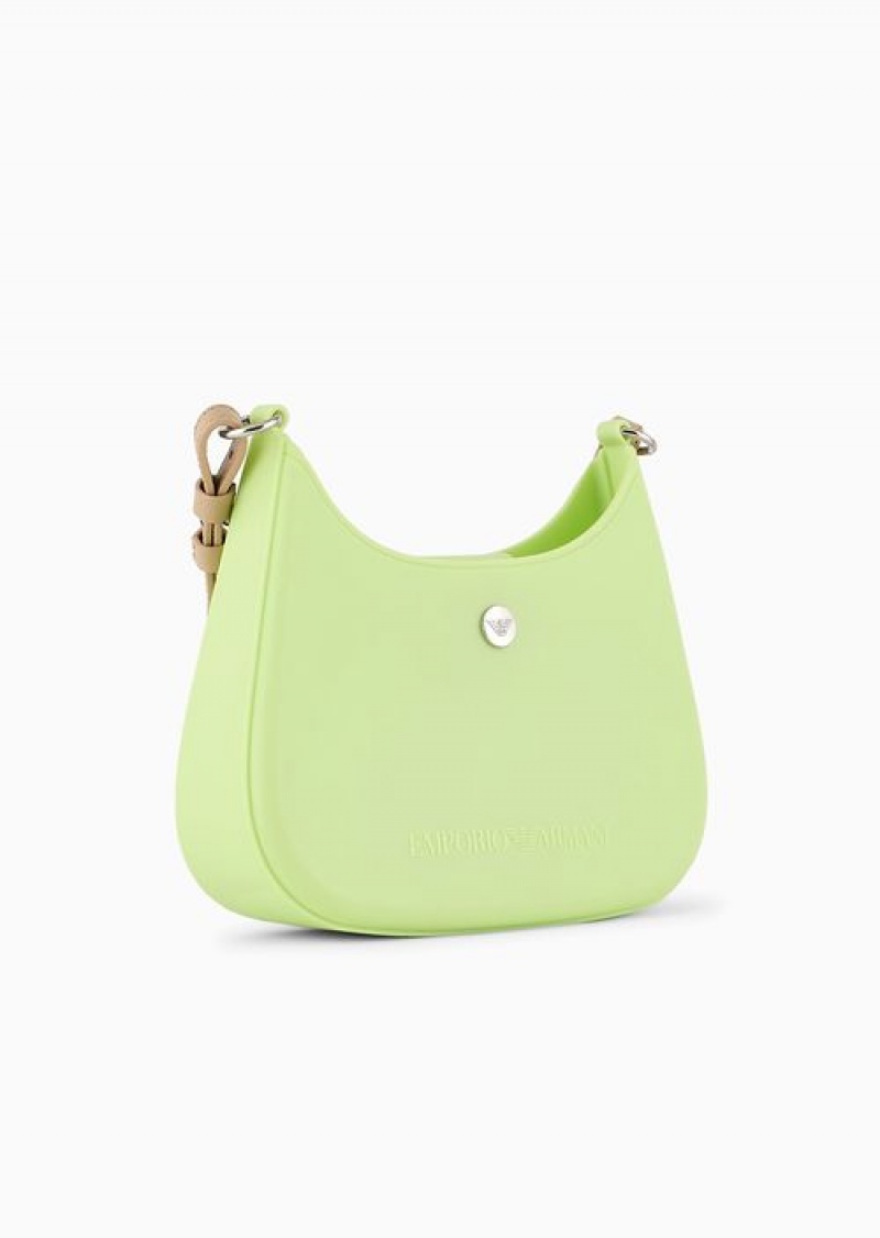 Light Green Emporio Armani Recycled Pvc Gummy Bag Shoulder Bag | EA-SN57260