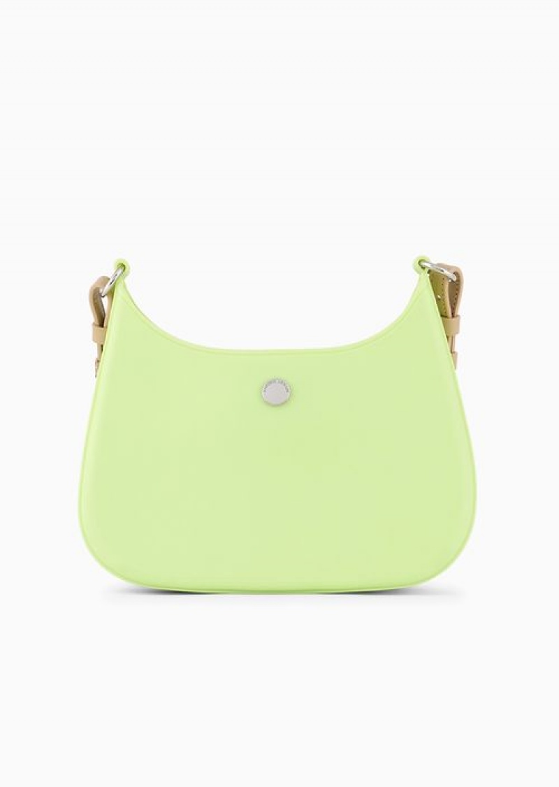 Light Green Emporio Armani Recycled Pvc Gummy Bag Shoulder Bag | EA-SN57260