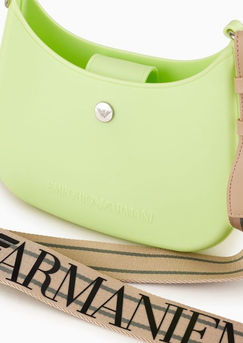 Light Green Emporio Armani Recycled Pvc Gummy Bag Shoulder Bag | EA-SN57260