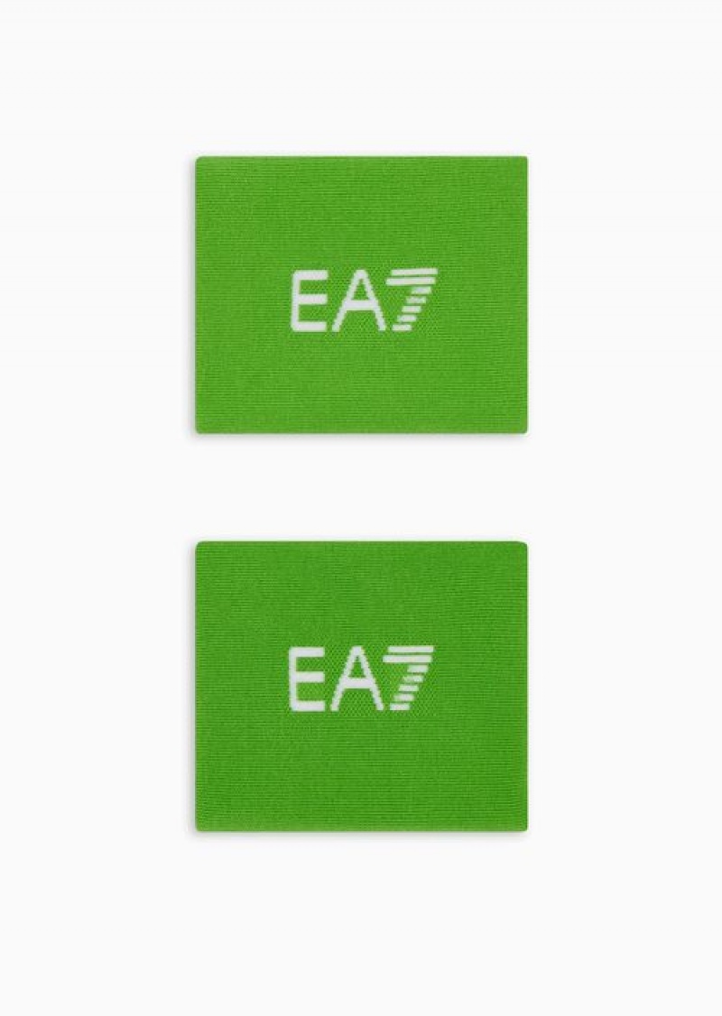 Lime Green Emporio Armani Tennis Pro Terrycloth Wristbands | EA7-SN59721