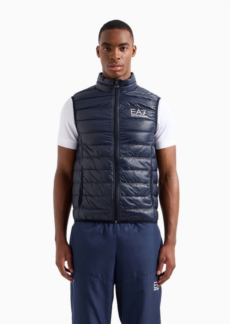 Midnight Blue Emporio Armani Packable Core Identity Gilet | EA7-SN59811