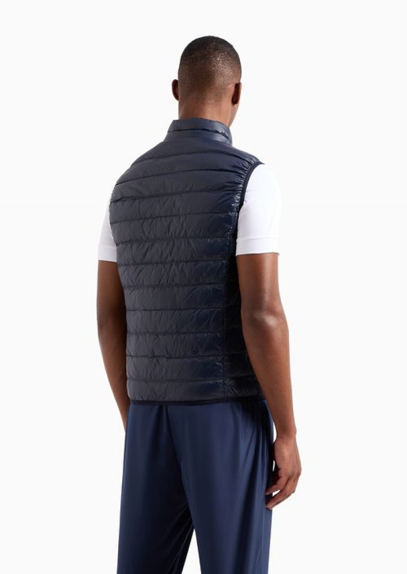 Midnight Blue Emporio Armani Packable Core Identity Gilet | EA7-SN59811