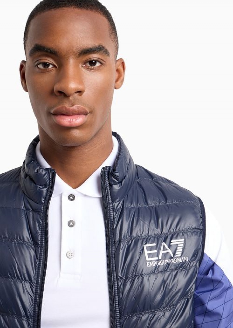 Midnight Blue Emporio Armani Packable Core Identity Gilet | EA7-SN59811