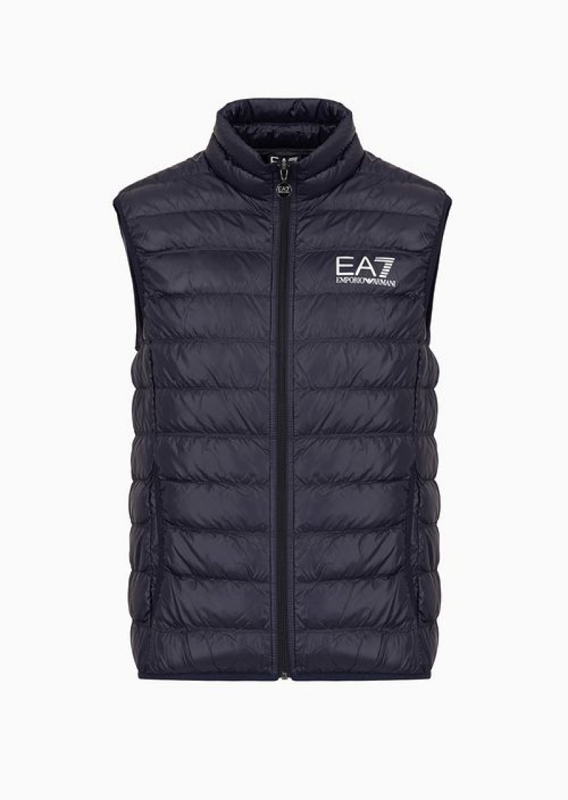 Midnight Blue Emporio Armani Packable Core Identity Gilet | EA7-SN59811