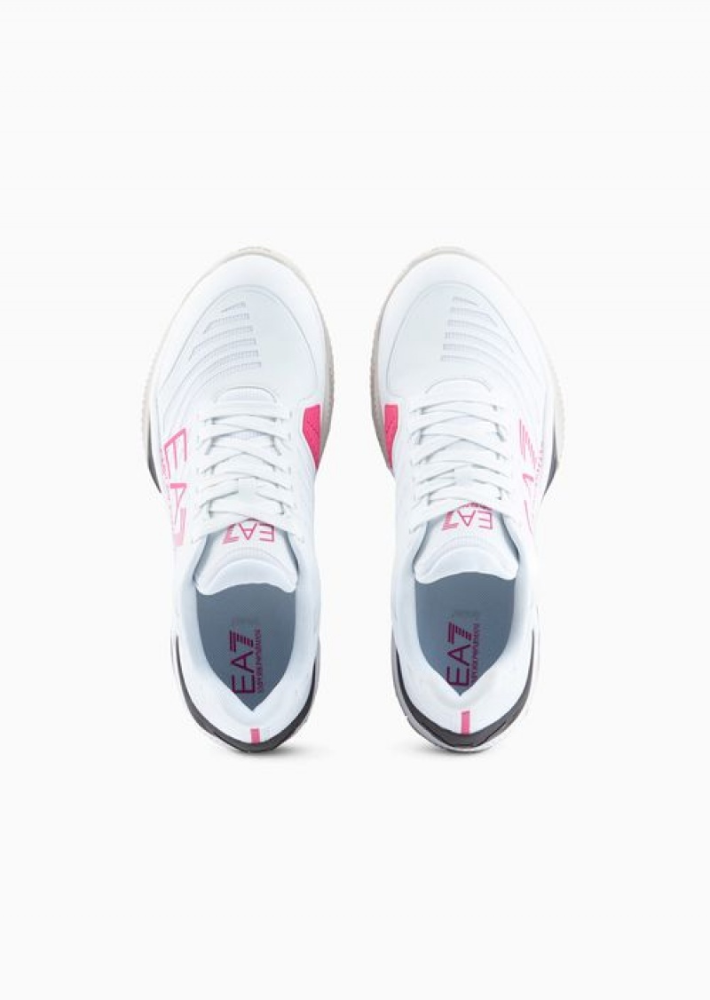 Milky White Emporio Armani Tennis Tech Clay Sneakers | EA7-SN59769