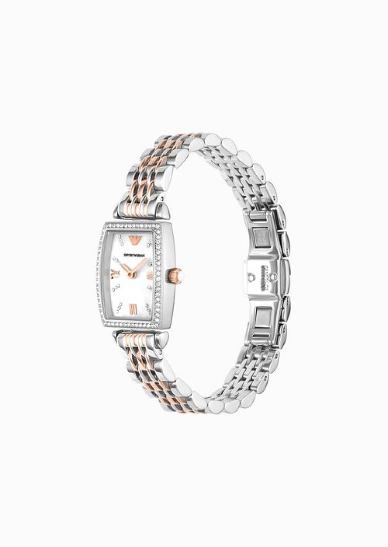 Multicolour Emporio Armani Two-hand Two-tone Stainless Steel Watch | EA-SN57693