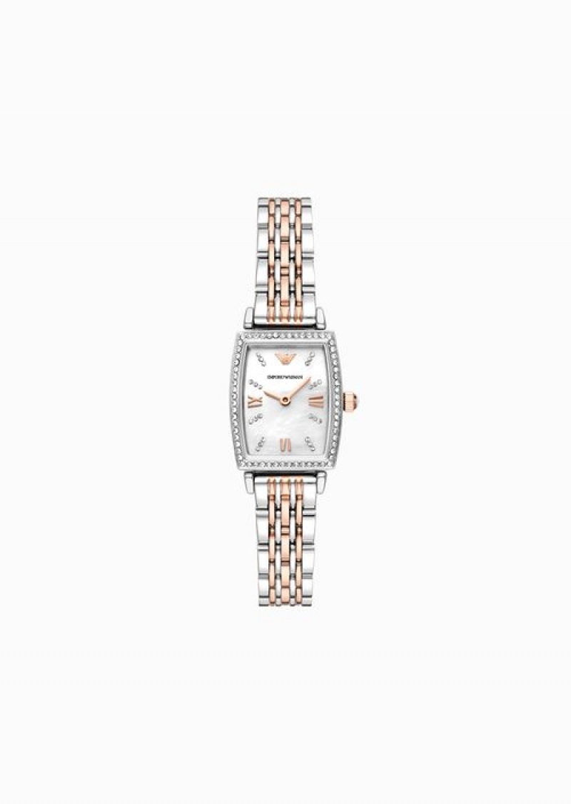 Multicolour Emporio Armani Two-hand Two-tone Stainless Steel Watch | EA-SN57693