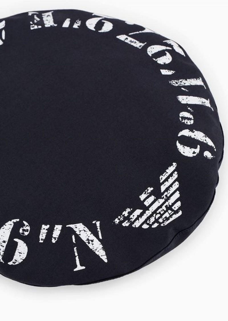 Navy Blue Emporio Armani Asv Capsule Organic Cotton Beret With Coordinates | EA-SN57466