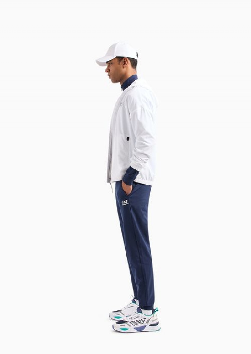 Navy Blue Emporio Armani Cotton Visibility Tracksuit | EA7-SN59914