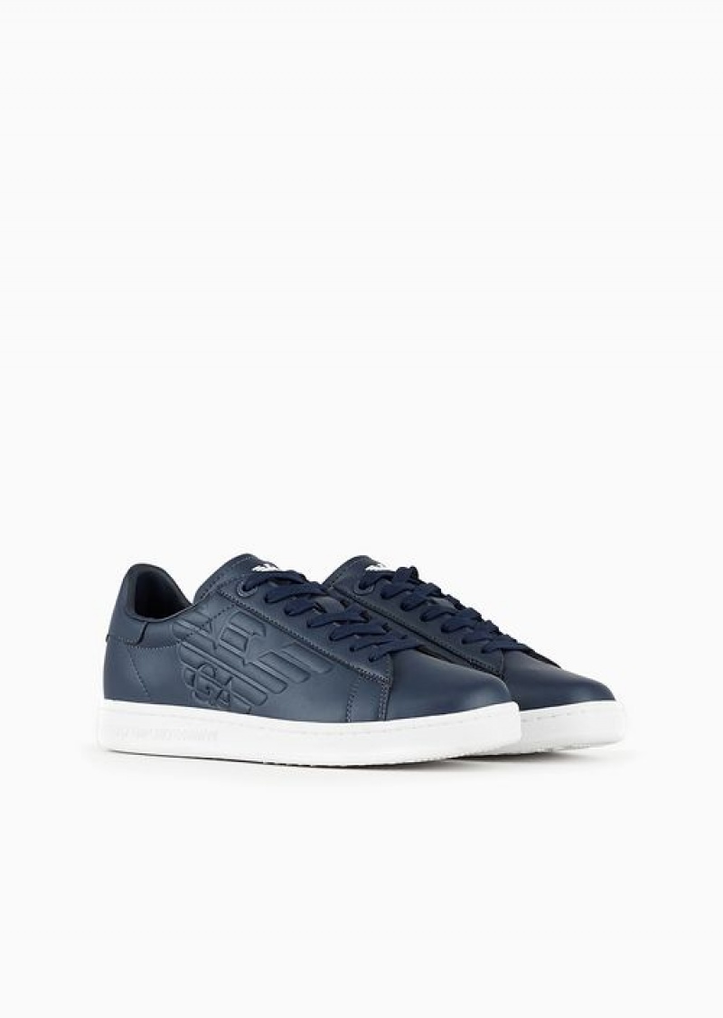 Navy Blue Emporio Armani Ea7 Classic Cc Sneakers | EA7-SN59781