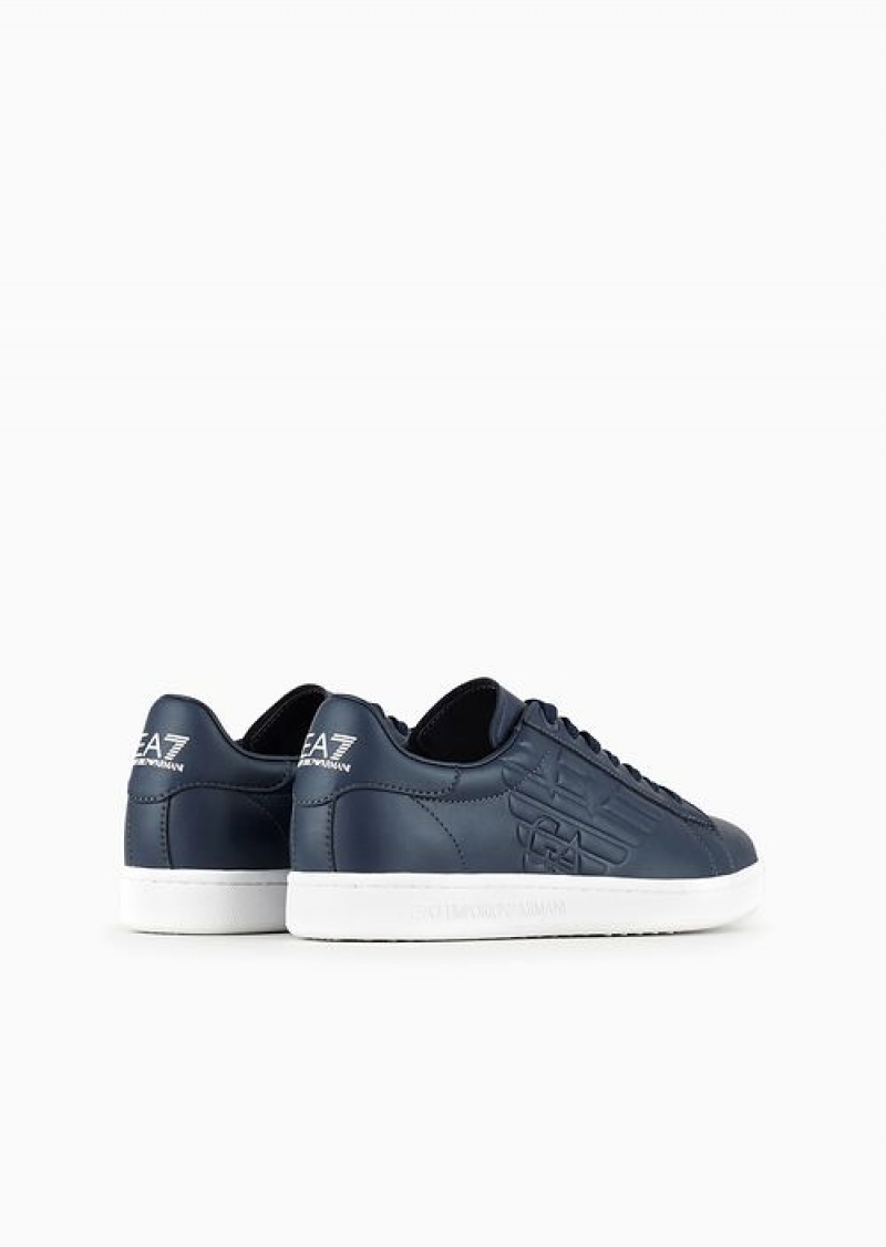 Navy Blue Emporio Armani Ea7 Classic Cc Sneakers | EA7-SN59781