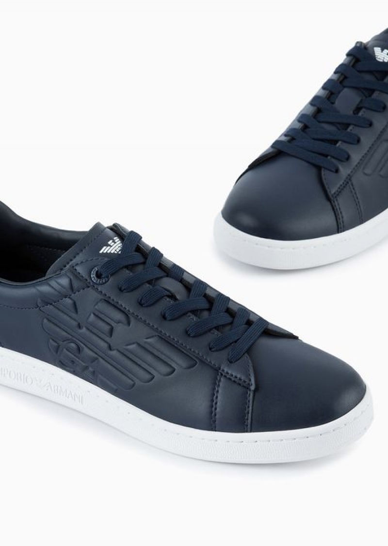 Navy Blue Emporio Armani Ea7 Classic Cc Sneakers | EA7-SN59781