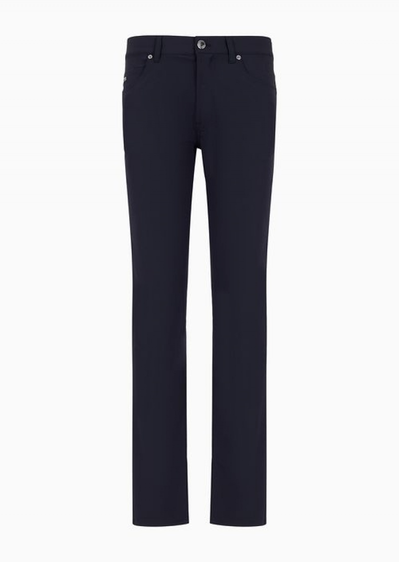 Navy Blue Emporio Armani Slim Fit Jeans | EA-SN57966