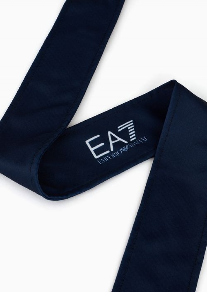 Navy Blue Emporio Armani Tennis Pro Cotton-blend Headband | EA7-SN59738