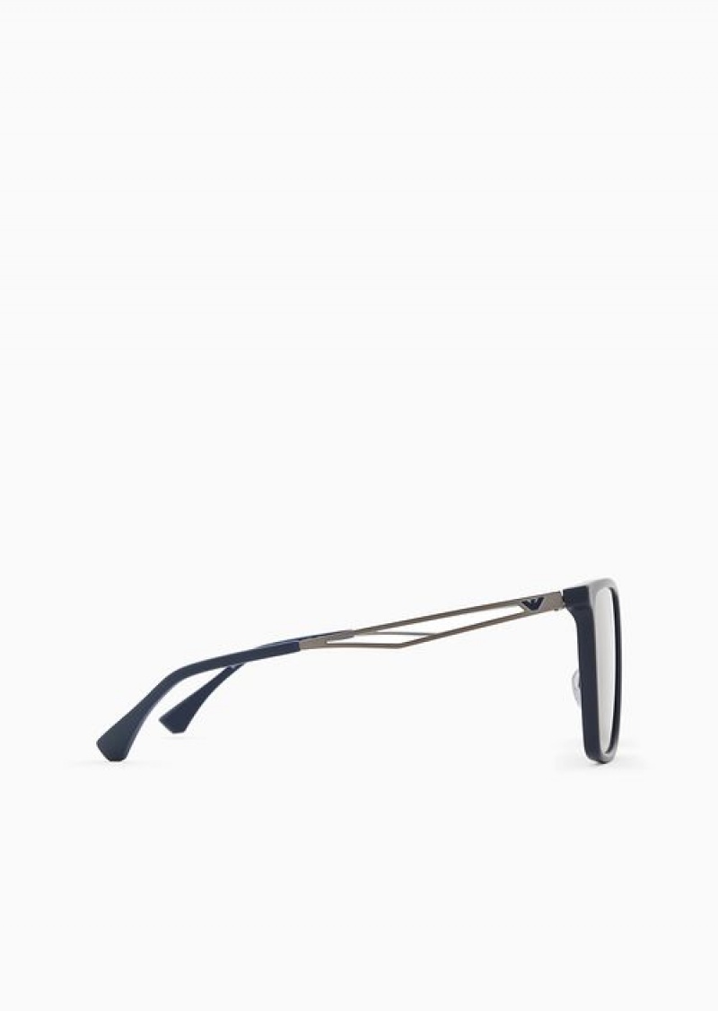 Navy Emporio Armani Men’s Square Sunglasses | EA-SN59429