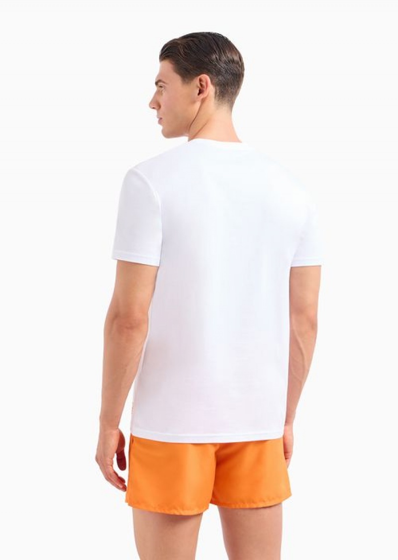 Orange Emporio Armani Regular Fit T-shirts | EA-SN58738