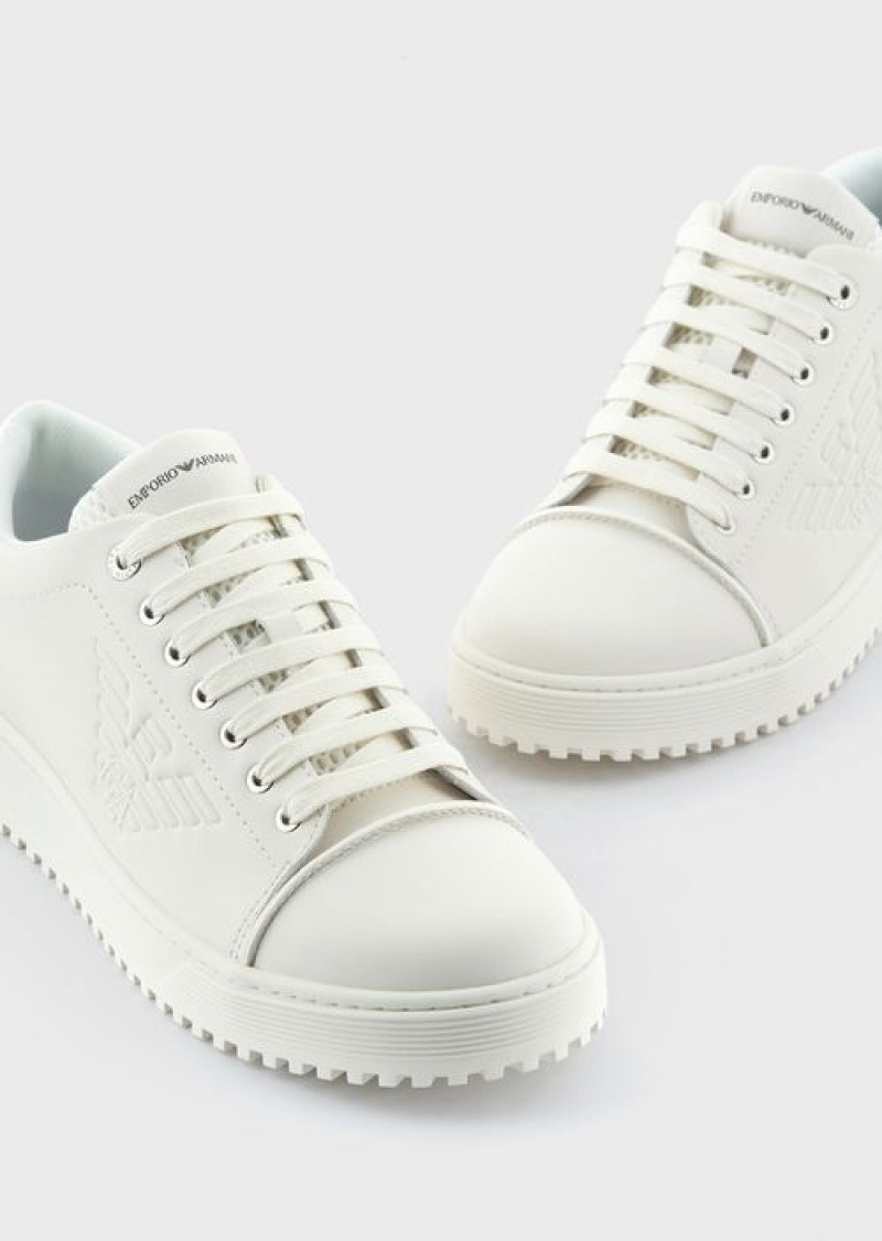 Panna Emporio Armani Soft, Action-leather Sneakers | EA-SN58972