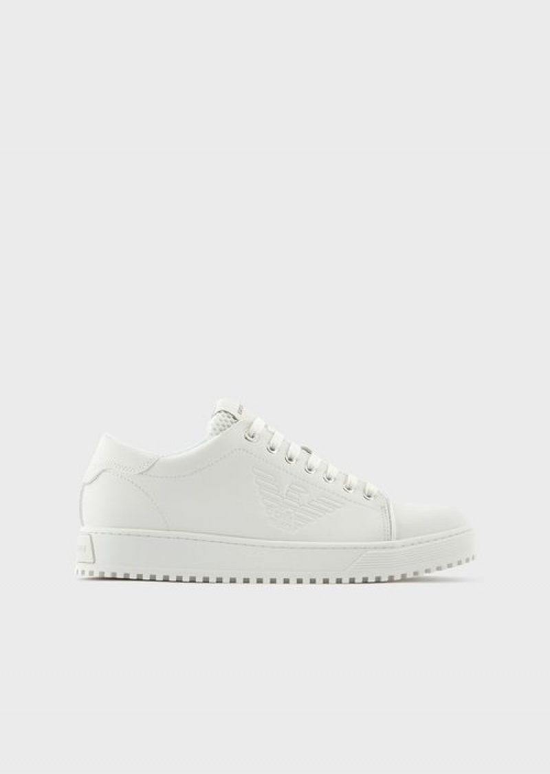 Panna Emporio Armani Soft, Action-leather Sneakers | EA-SN58972