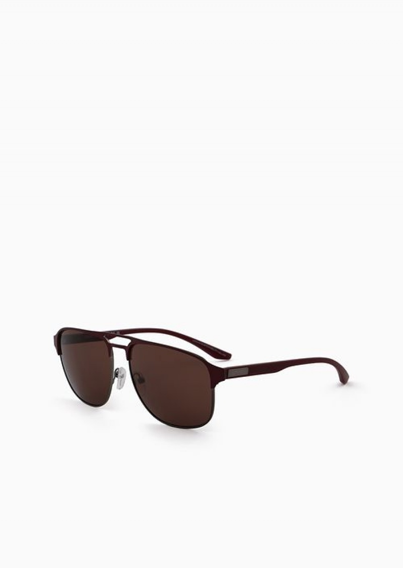 Pattern Emporio Armani Men’s Aviator Sunglasses | EA-SN59418