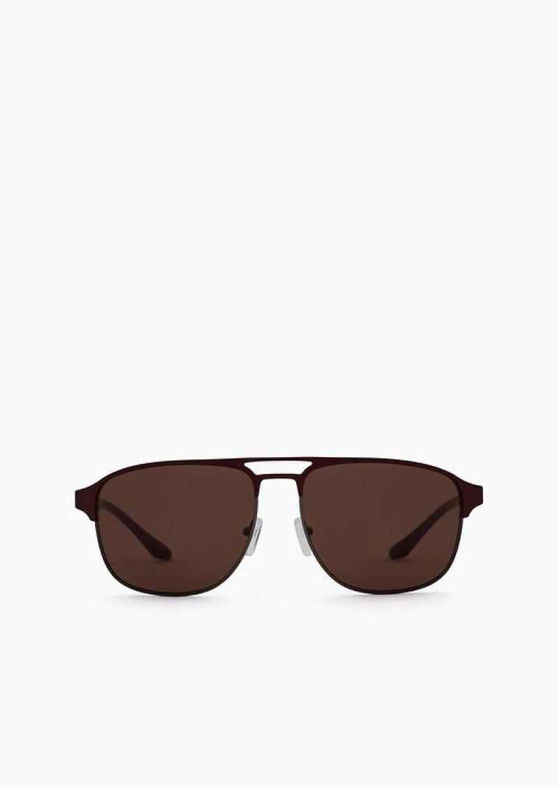 Pattern Emporio Armani Men’s Aviator Sunglasses | EA-SN59418