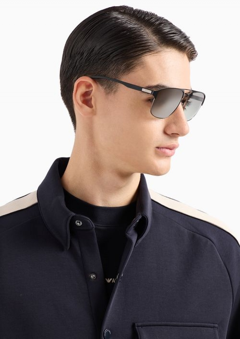 Pattern Emporio Armani Men’s Aviator Sunglasses | EA-SN59419