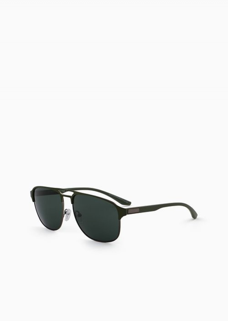 Pattern Emporio Armani Men’s Aviator Sunglasses | EA-SN59420