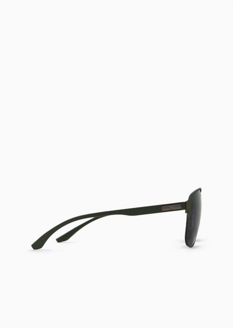 Pattern Emporio Armani Men’s Aviator Sunglasses | EA-SN59420