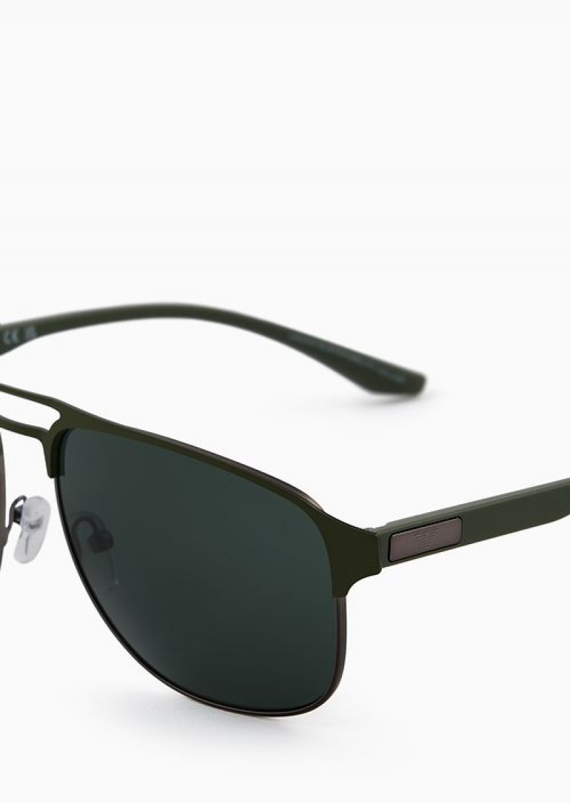 Pattern Emporio Armani Men’s Aviator Sunglasses | EA-SN59420