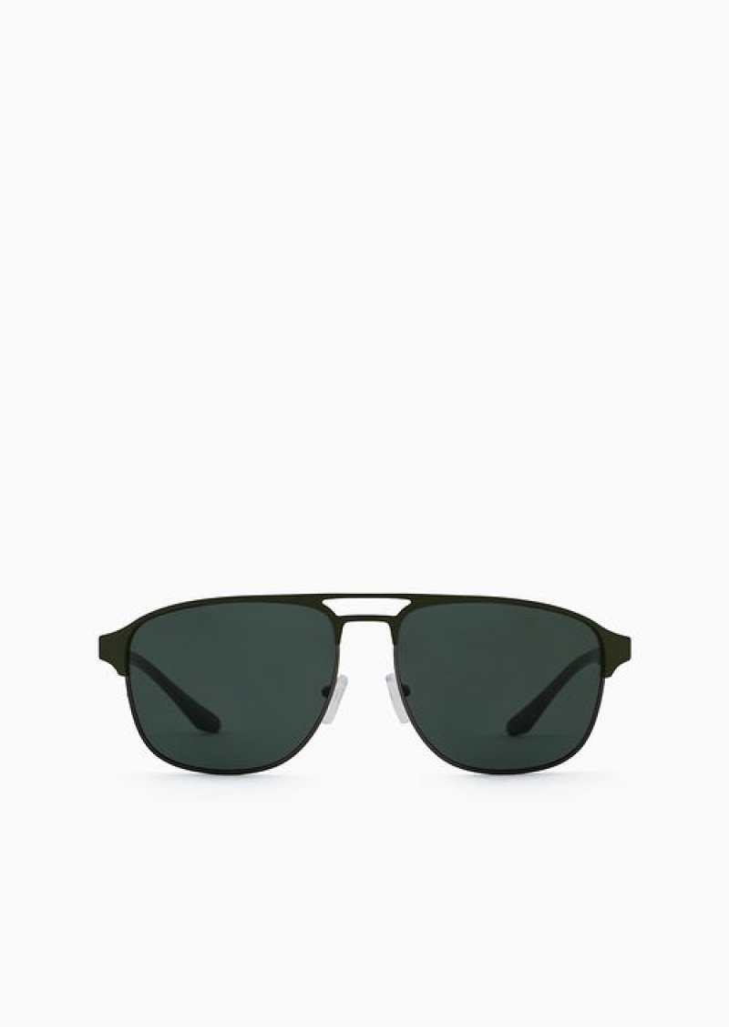 Pattern Emporio Armani Men’s Aviator Sunglasses | EA-SN59420