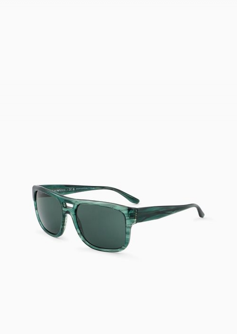 Pattern Emporio Armani Men’s Pillow Sunglasses | EA-SN59460