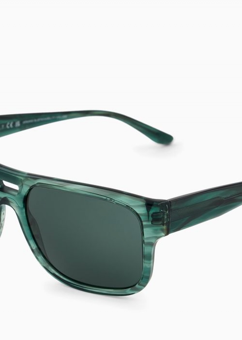 Pattern Emporio Armani Men’s Pillow Sunglasses | EA-SN59460