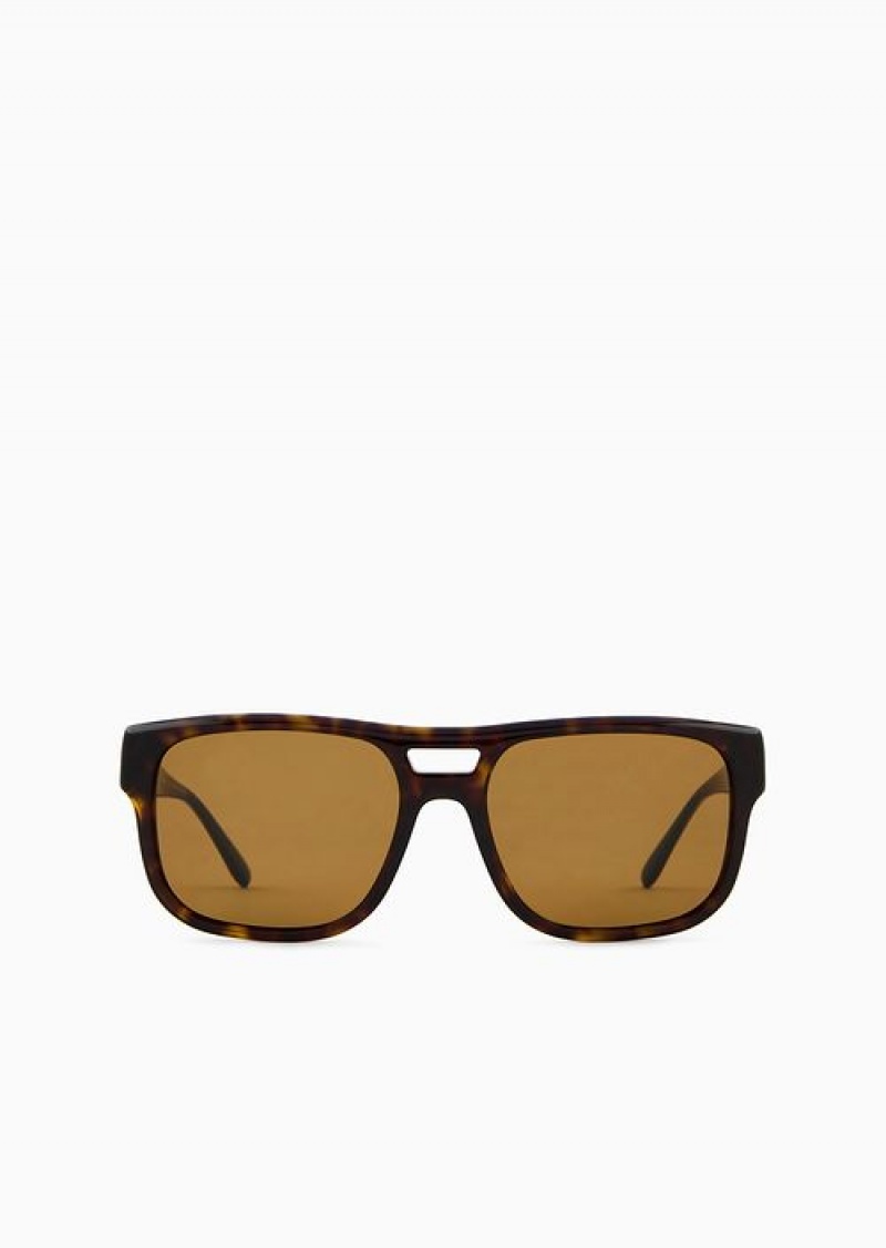 Pattern Emporio Armani Men’s Pillow Sunglasses | EA-SN59462