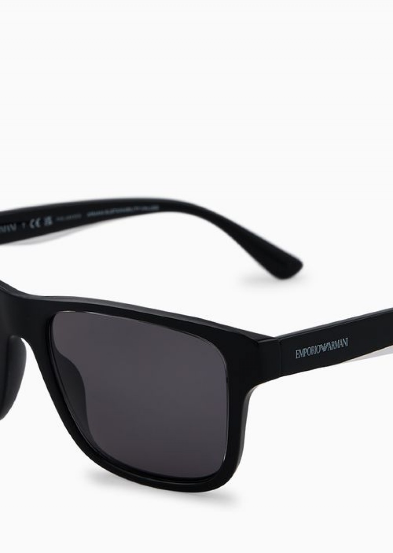 Pattern Emporio Armani Men’s Pillow Sunglasses | EA-SN59464