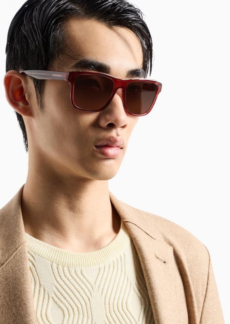 Pattern Emporio Armani Men’s Pillow Sunglasses | EA-SN59466