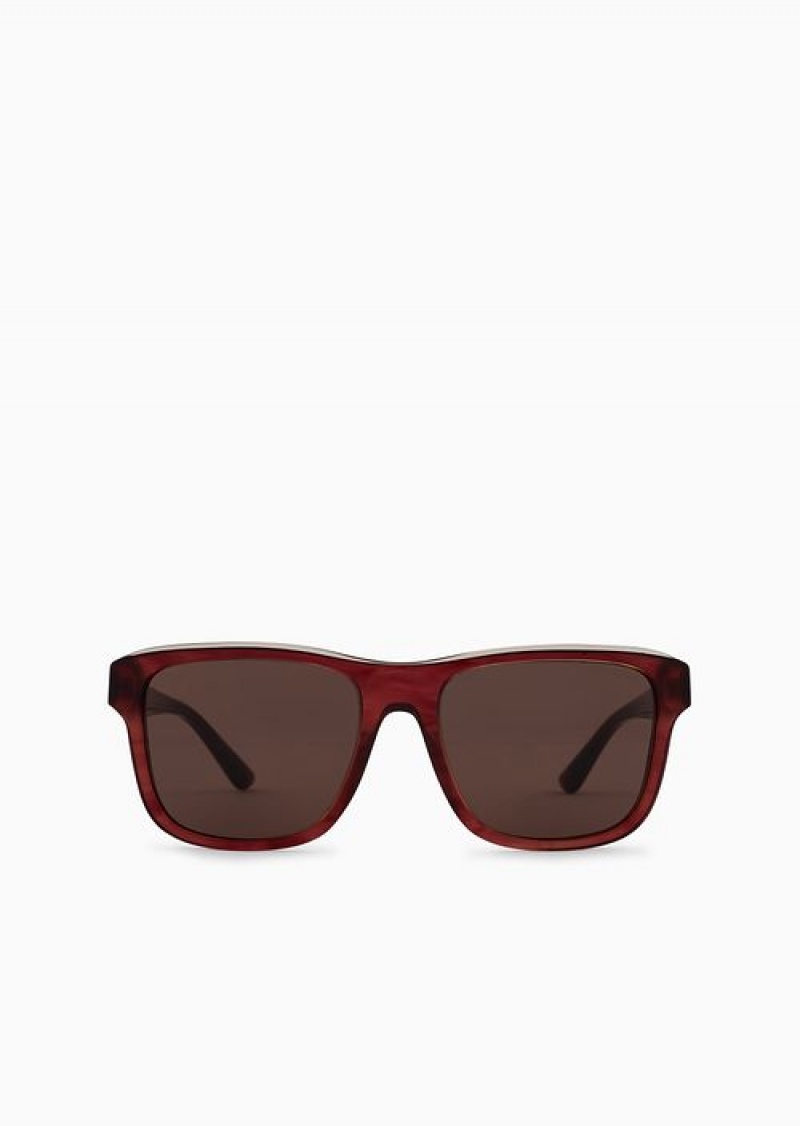 Pattern Emporio Armani Men’s Pillow Sunglasses | EA-SN59466