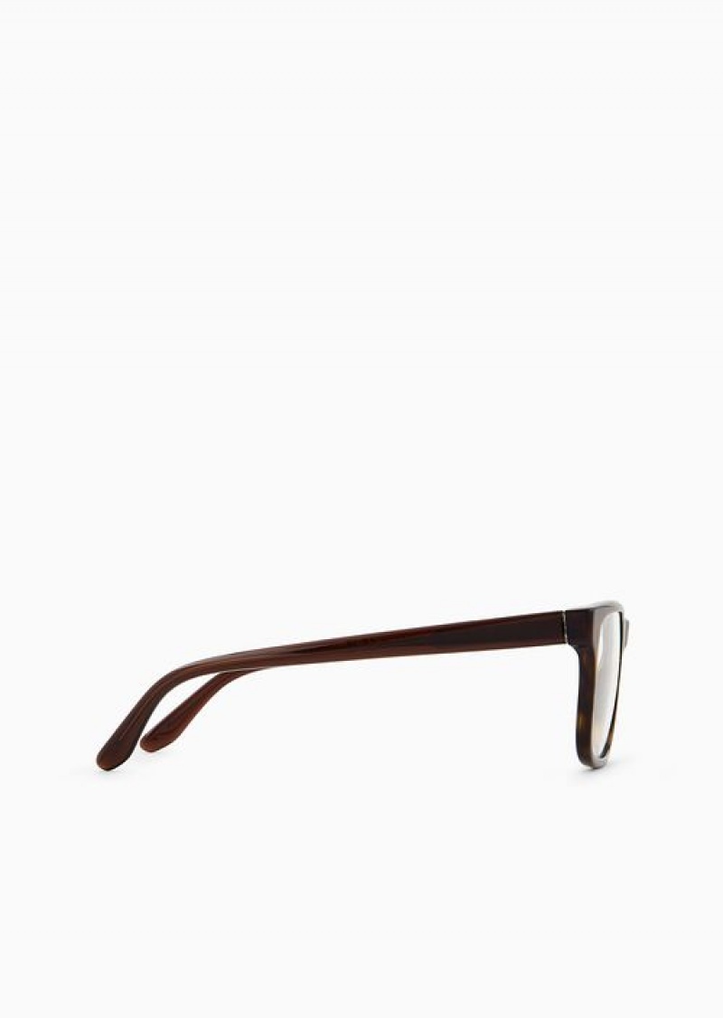 Pattern Emporio Armani Men’s Rectangular Glasses | EA-SN59395