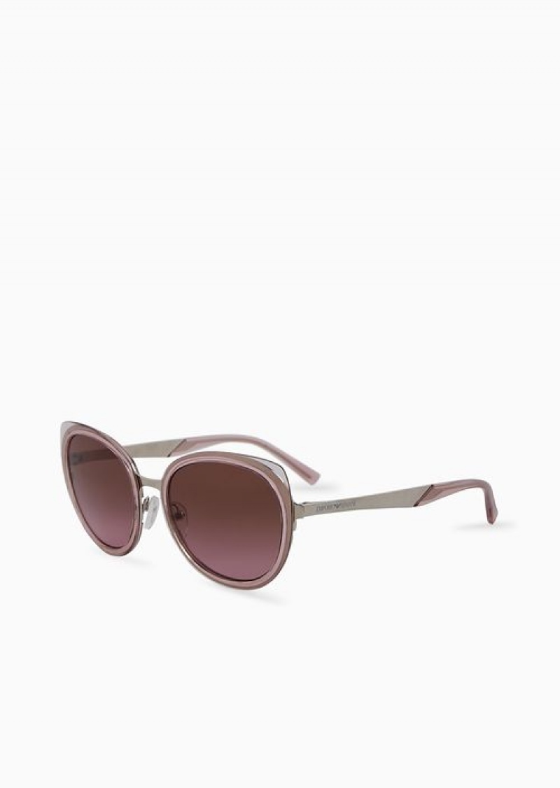 Pattern Emporio Armani Women’s Round Sunglasses | EA-SN57733