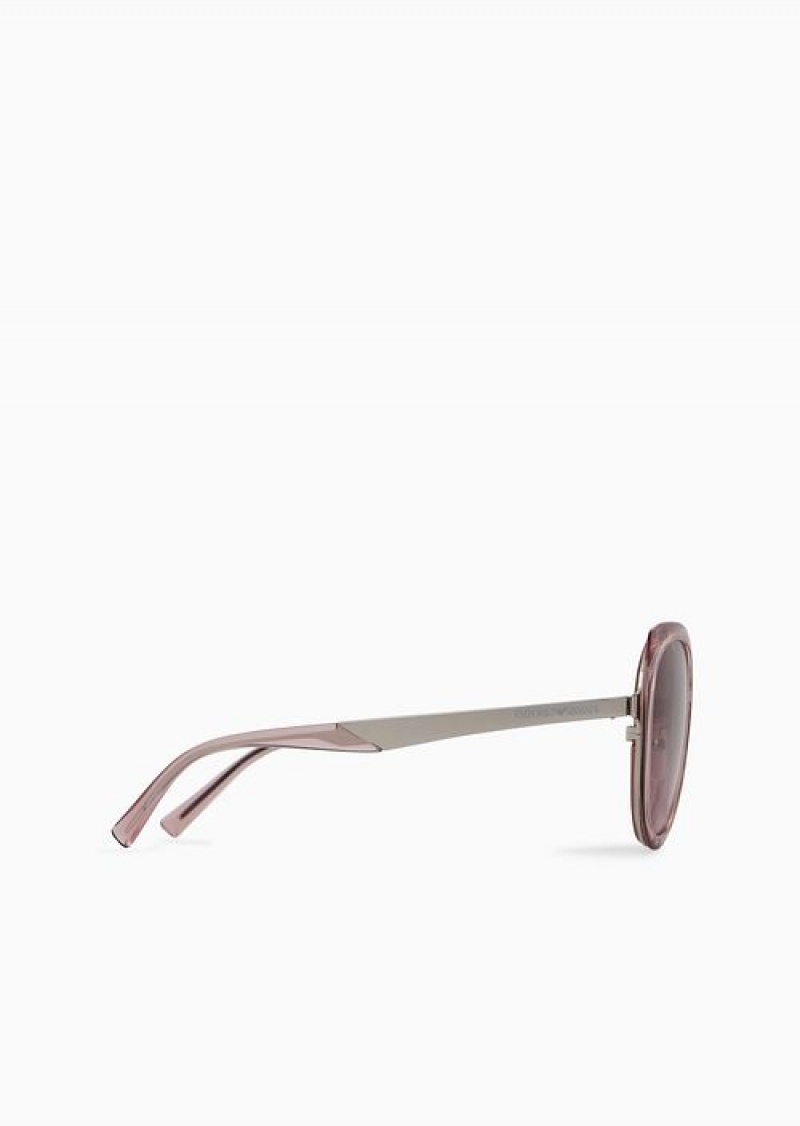 Pattern Emporio Armani Women’s Round Sunglasses | EA-SN57733