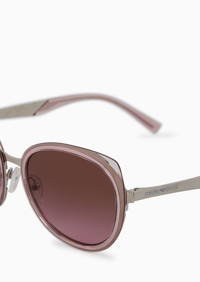 Pattern Emporio Armani Women’s Round Sunglasses | EA-SN57733