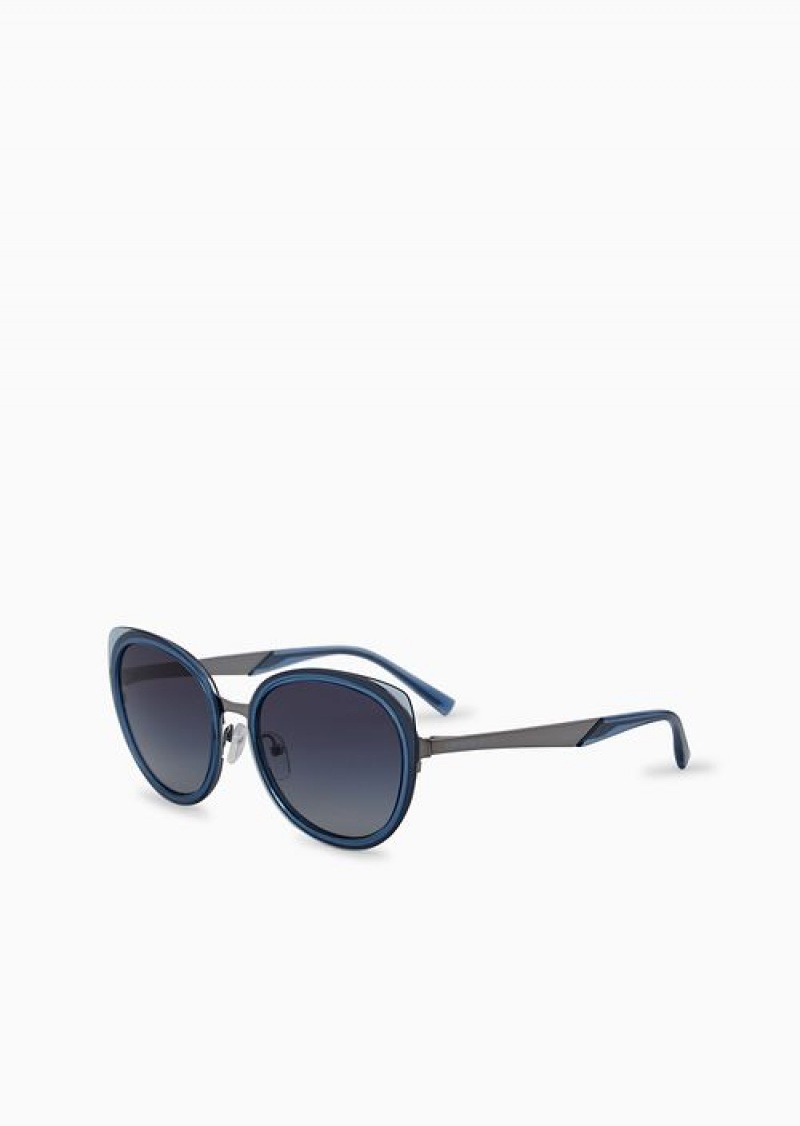 Pattern Emporio Armani Women’s Round Sunglasses | EA-SN57734